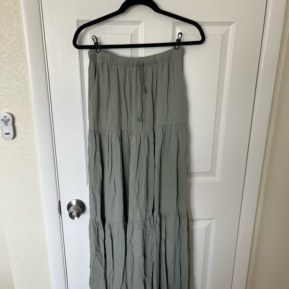 Splendid Green Maxi Skirt